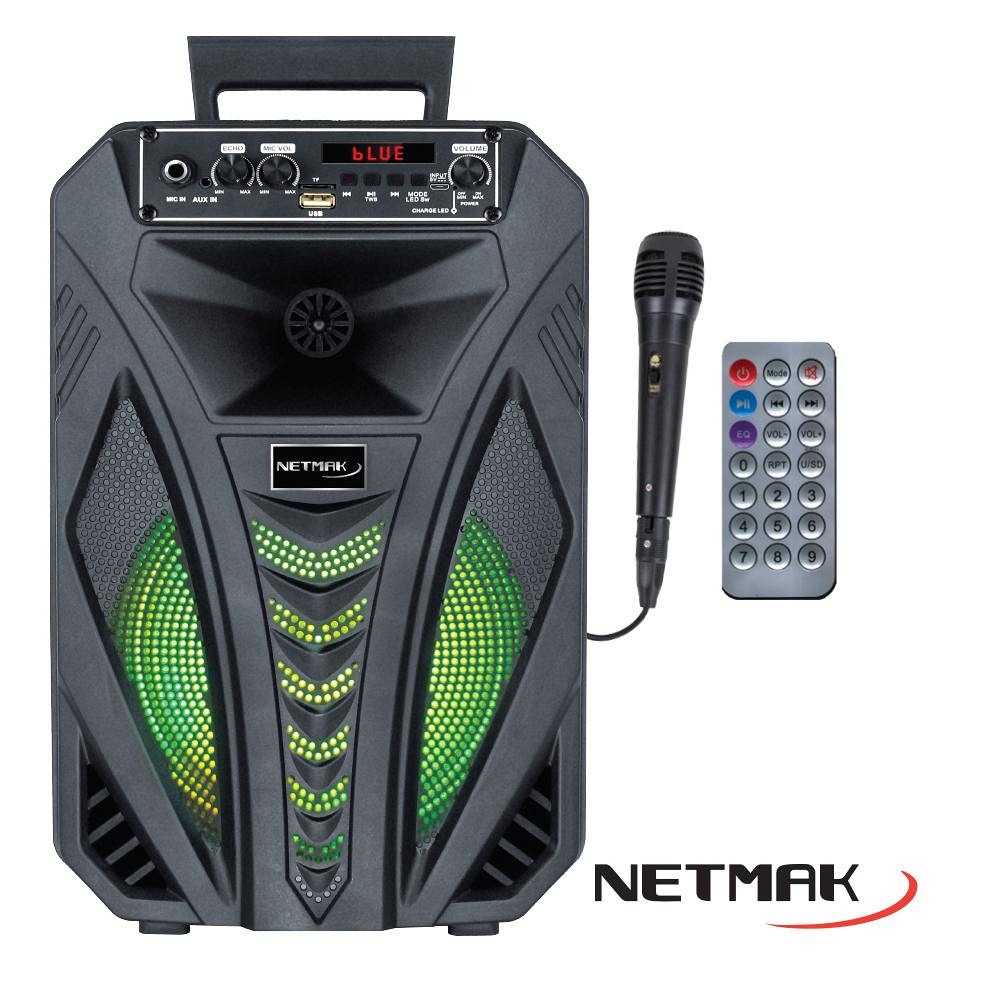 PARLANTES AUDIO BT ALIM BATERIA NM-XTASYS 8" NETMAK - PARLANTE08742