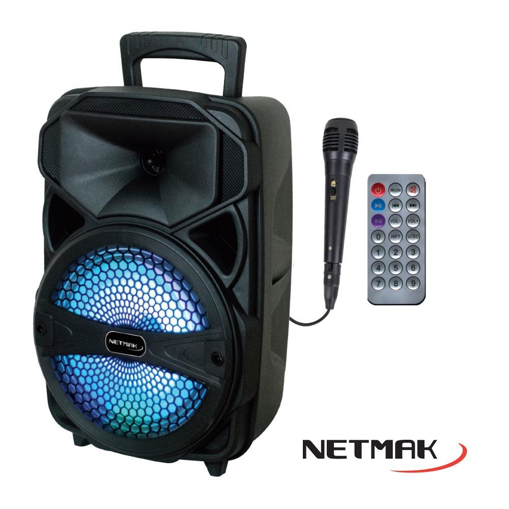 PARLANTES AUDIO BT ALIM BATERIA NM-FAMA 8" NETMAK - PARLANTE08744