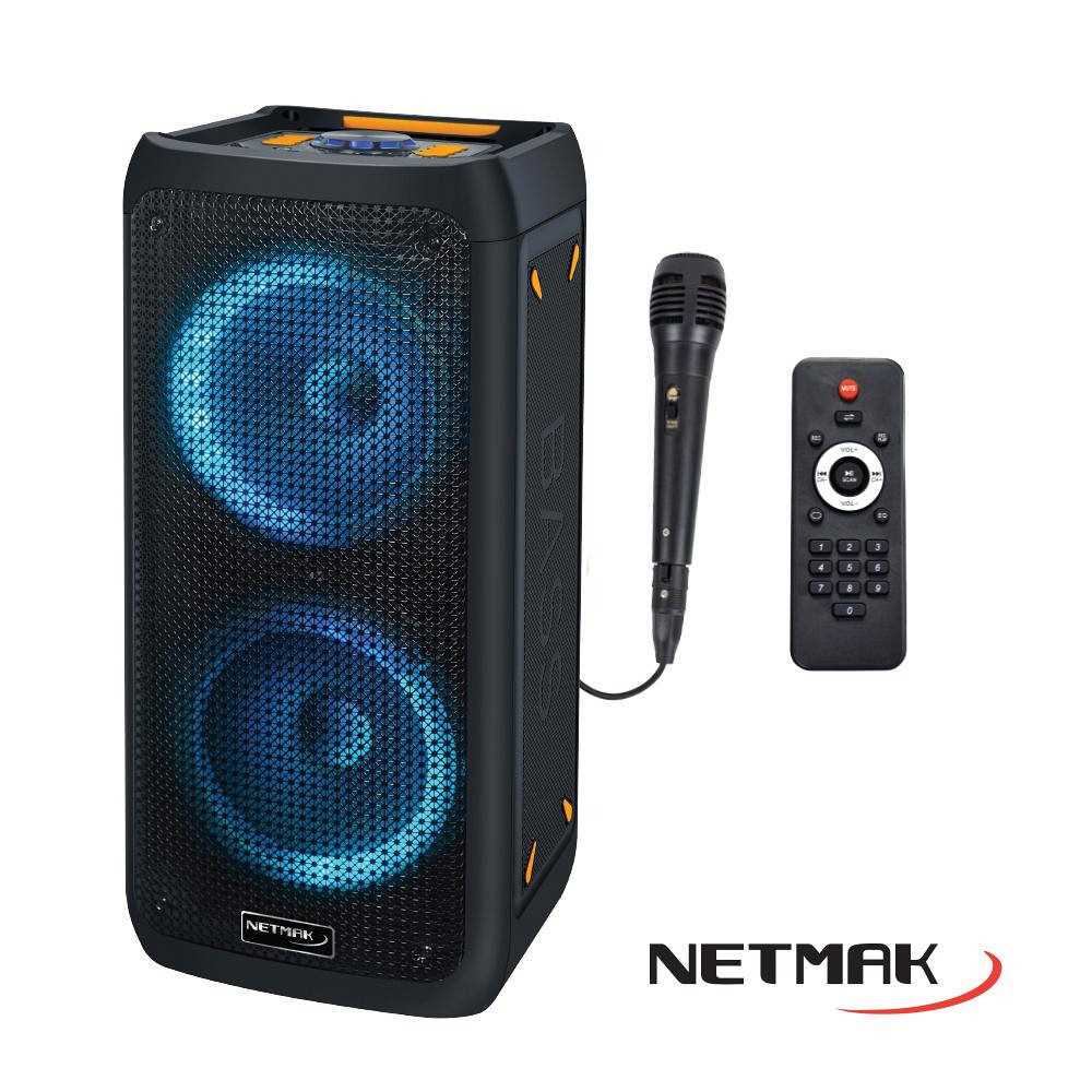 PARLANTES AUDIO BT ALIM BATERIA NM-DINAMITA 8" X2 NETMAK - PARLANTE08746