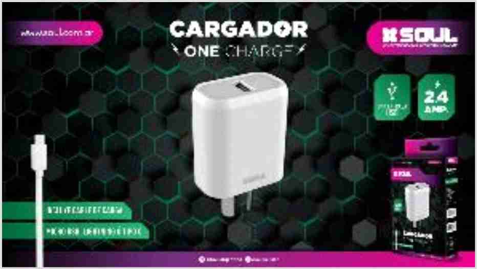 CARGADOR 220V A USB 1 PORT C/CABLE LIGHTNING CVQ-XUSB1L 2.4 AMP - CARGADOR08747