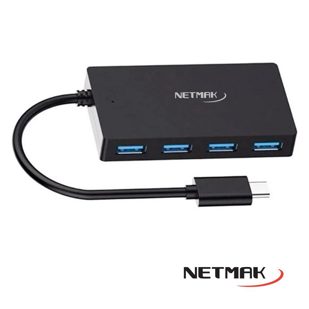 HUB TIPO C A 4 PUERTOS USB 2.0 NM-HUBC
NETMAK - HUB08839
