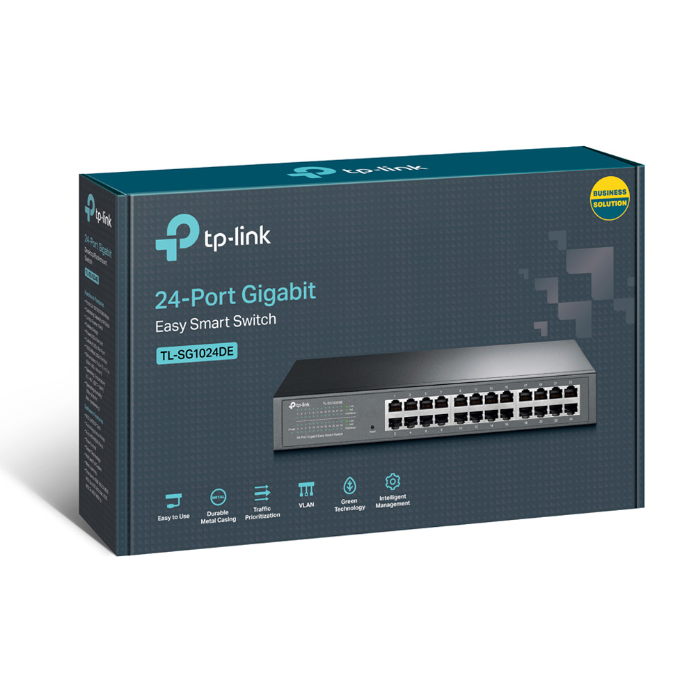 SWITCH 24 PORT (TL-SG1024DE) 10/100/1000 DESK/RACK - TP-LINK - SWITCH08917