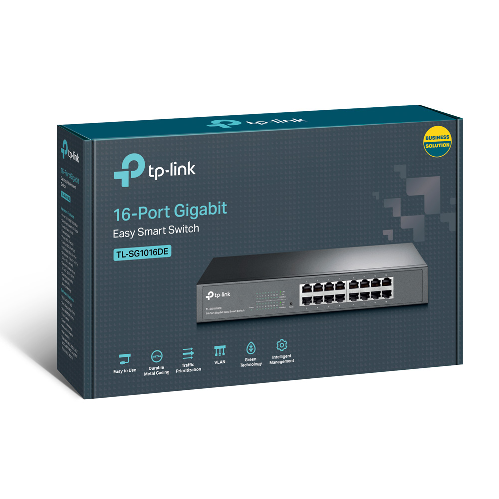 SWITCH 16 PORT (TL-SG1016DE) 10/100/1000 RACK   - TP-LINK