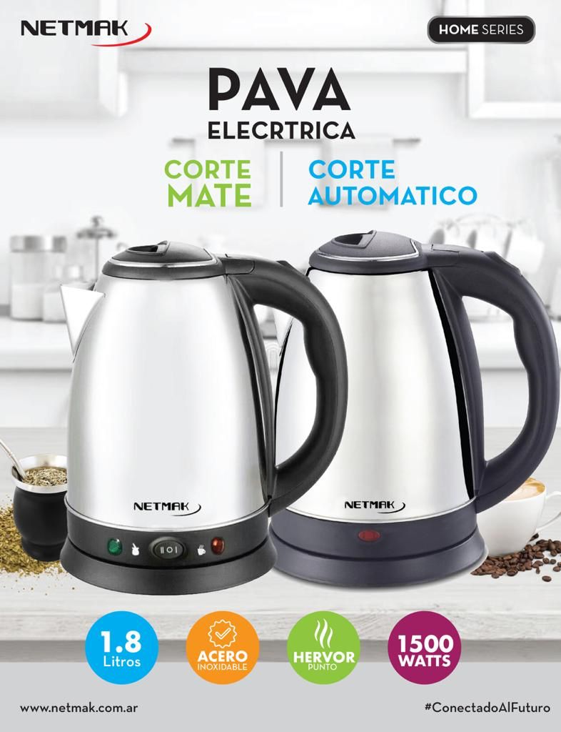 PAVA ELECTRICA 1,8L CORTE MATE NM-PAV01
NETMAK - PAVA08941