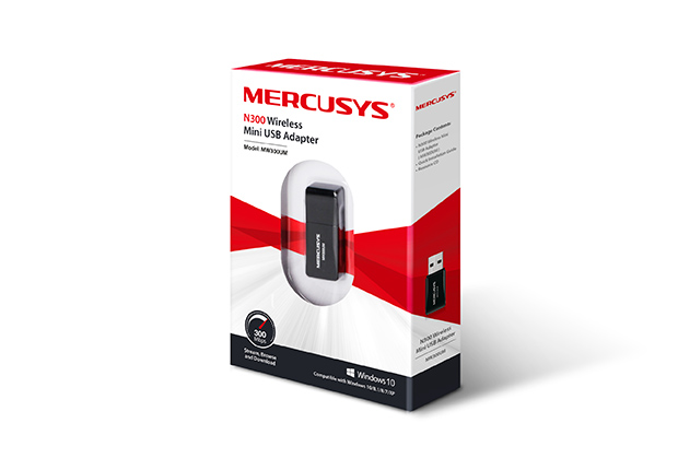 PLACA DE RED USB WIFI (MW300UM) MIN 300MBPS I WIRELESS - MERCUSYS BY TP-LINK - PLACA08950