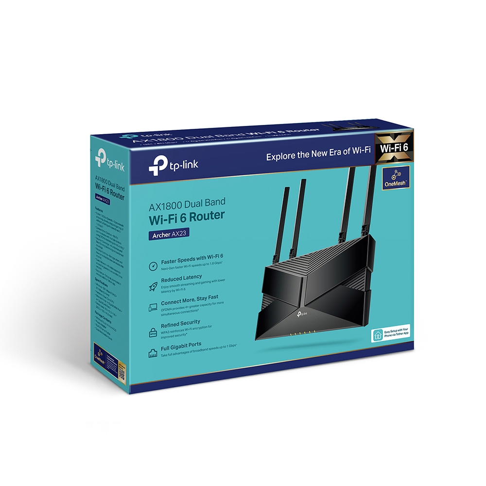 ROUTER WI-FI 6 DE DOBLE BANDA AX1800 - ARCHER AX23 - TP-LINK - ROUTER08975