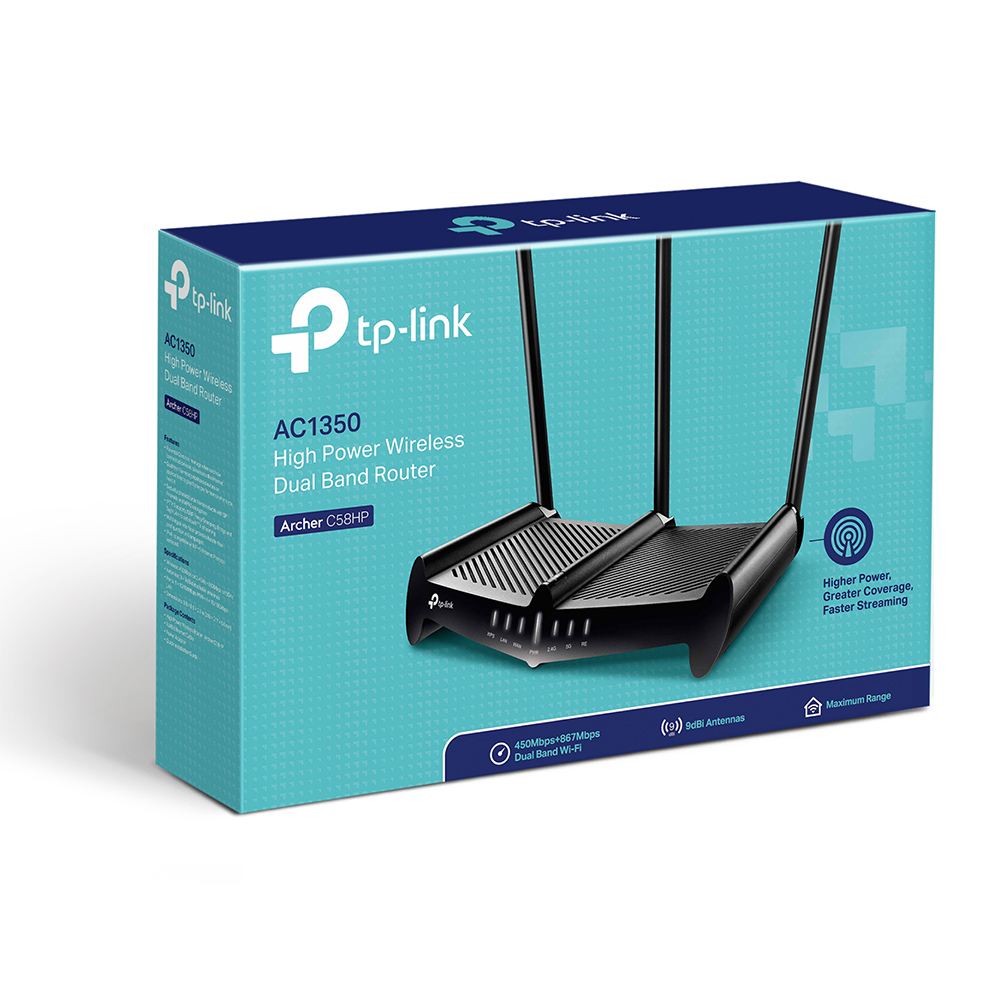 ROUTER 4 P+WIFI DUAL BAND (AC1350 ARCHER C58HP)  3 ANTENAS WIRELESS  - TP-LINK    4911