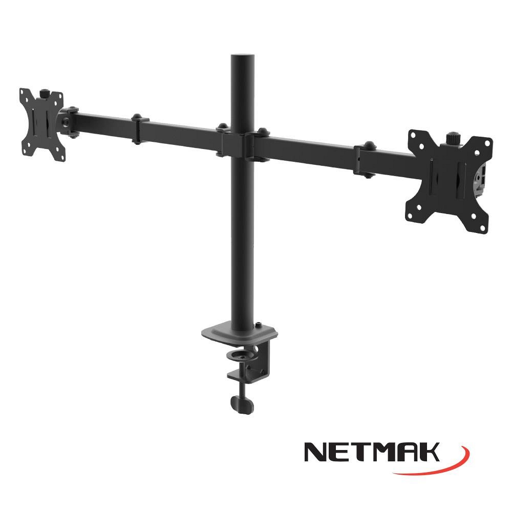 SOPORTE MONITOR/TV DE 10 A 32 NM-ST18 P/2 MONITORES DOBLE BRAZONETMAK - SOPORTE09004