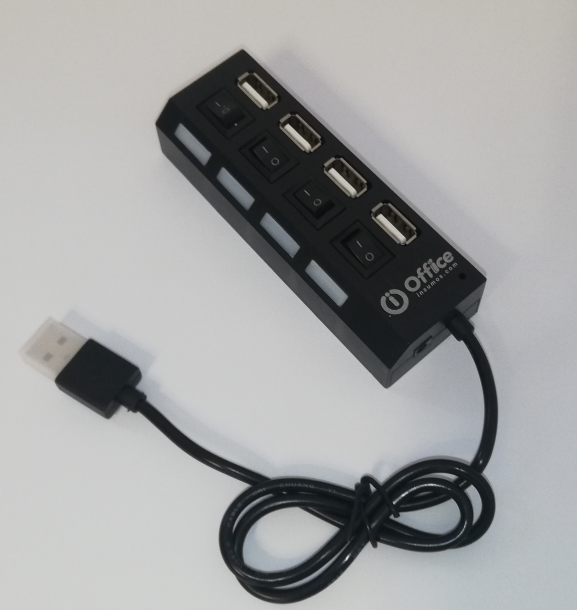 HUB ADAPTADOR USB 2.0 4 EN 1  OFF-ACC002 C/SWICH Y LEDOFFICE
