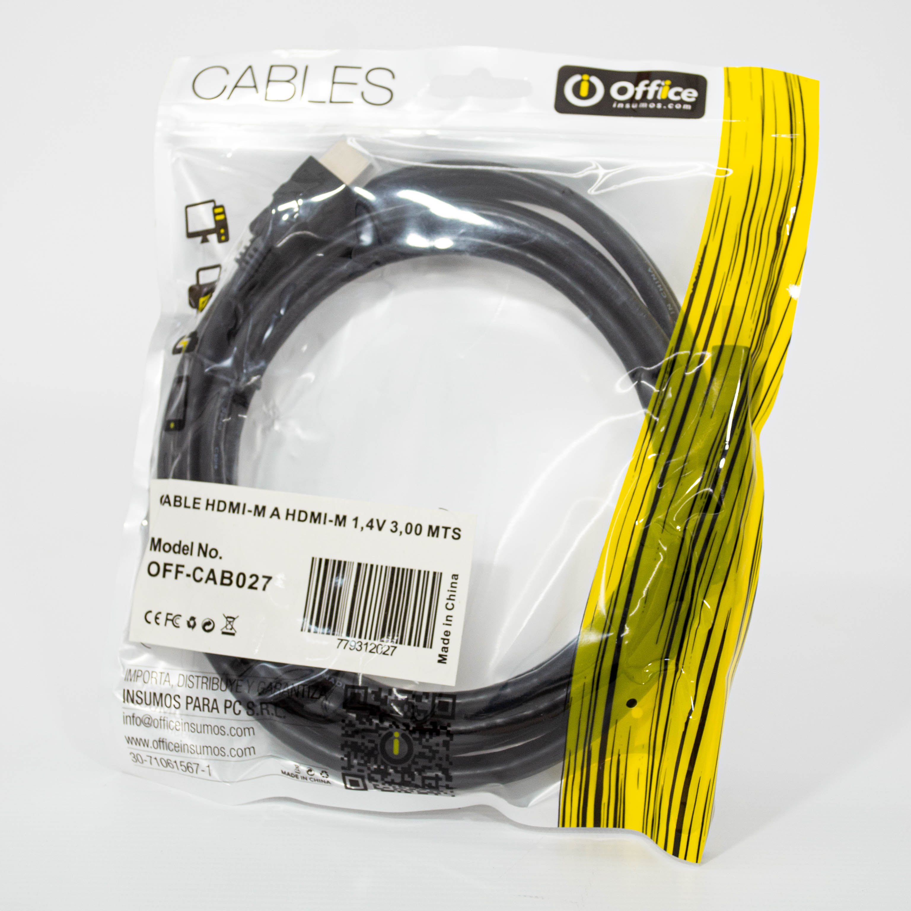 CABLE HDMI A HDMI V1.4 20.00 MTS OFF-CAB055 - CABLE09026