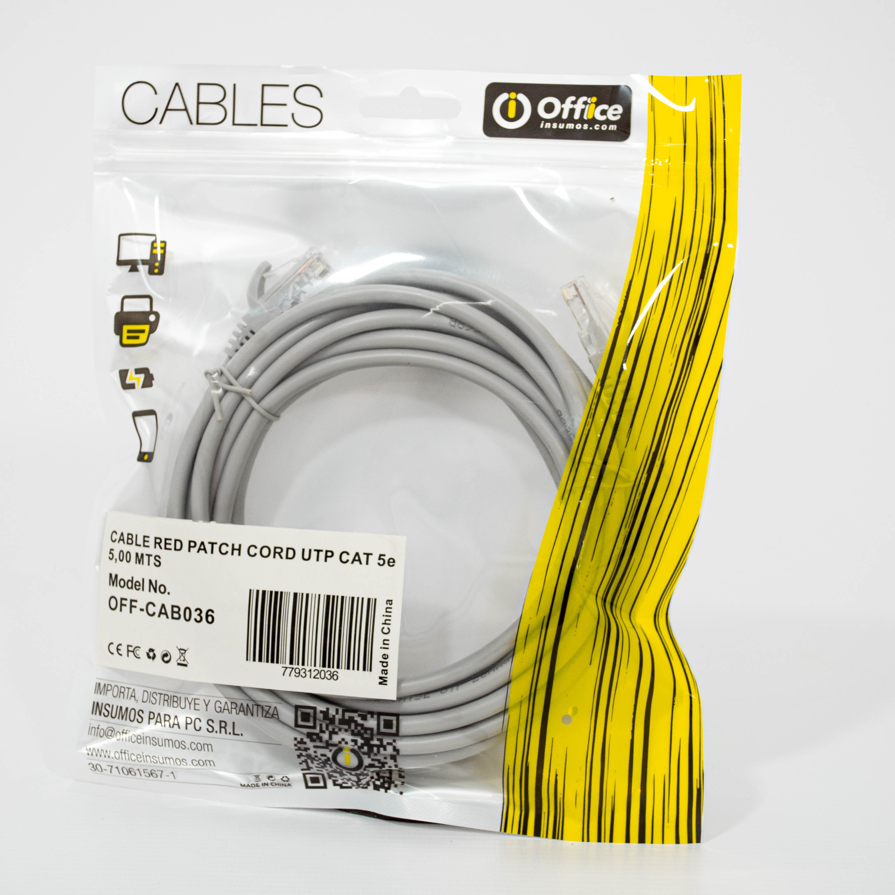 CABLE RED PATCH CORD UTP CAT5E 20.0 MTS OFF-CAB057 - CABLE09028
