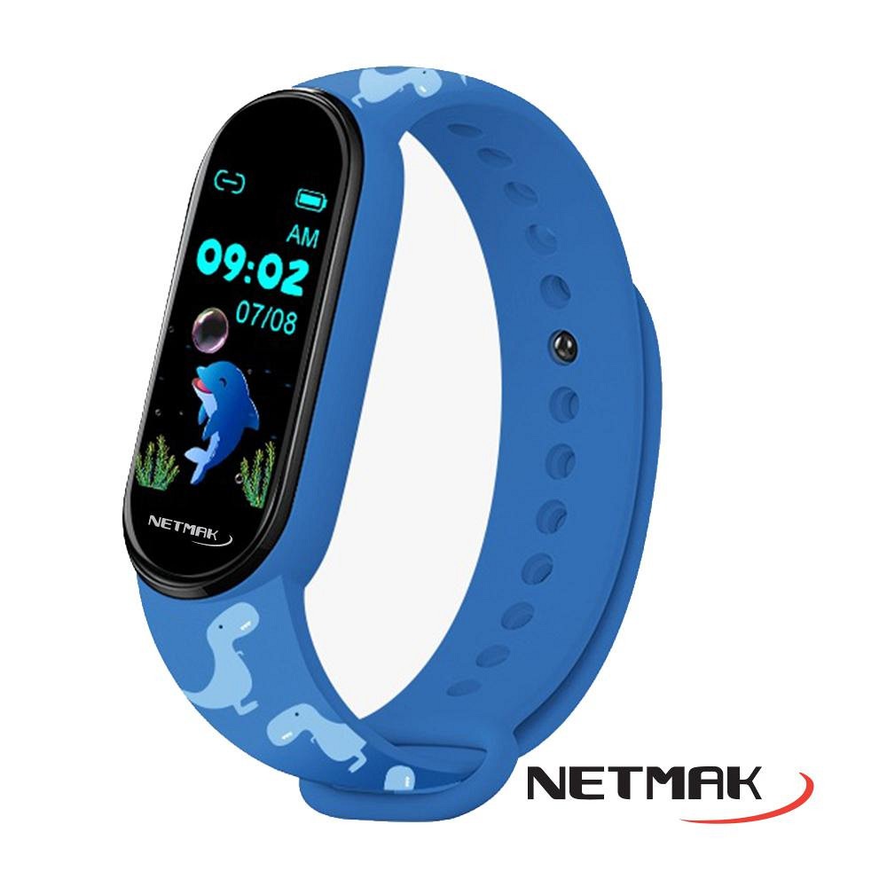 RELOJ SMART KIDS BAND BT 4.0 AZUL NM-KIDS-B