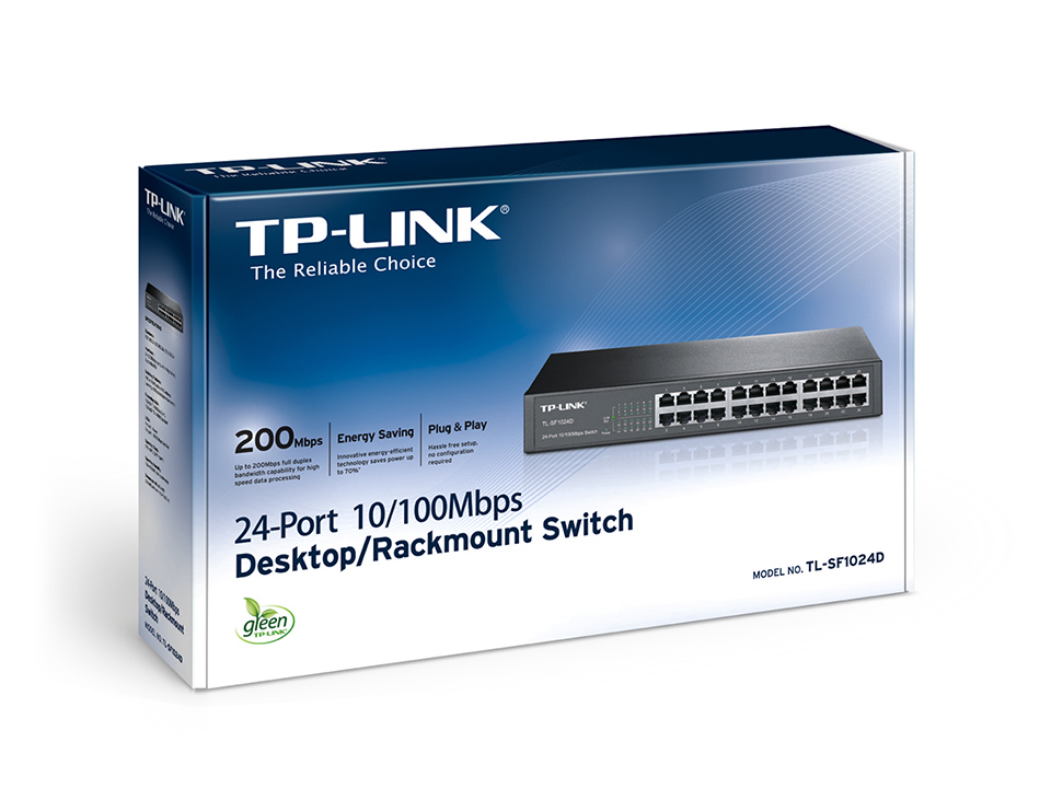 SWITCH 24 PORT (TL-SF1024D) 10/100 - TP-LINK - SWITCH09050