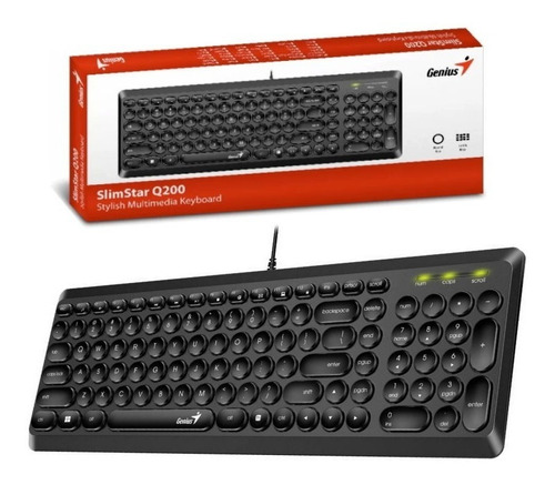 TECLADO USB  MULTIMEDIA SLIMSTAR Q200 GENIUS 
31310020401 - TECLADO09061