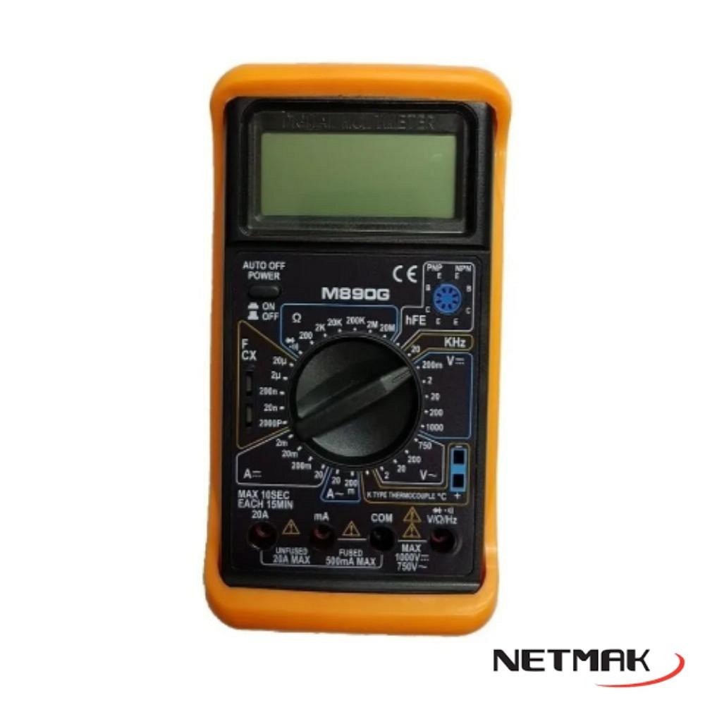 TESTER DIGITAL CON MEDIDOR DE TEMPERATURA NM-890G
NETMAK