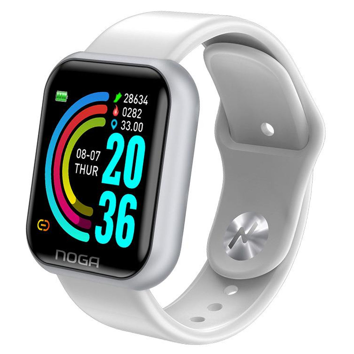RELOJ SMART BAND BT NG-SW06 BL BLANCO PULSERA FITNESS - NOGANET - RELOJ09156