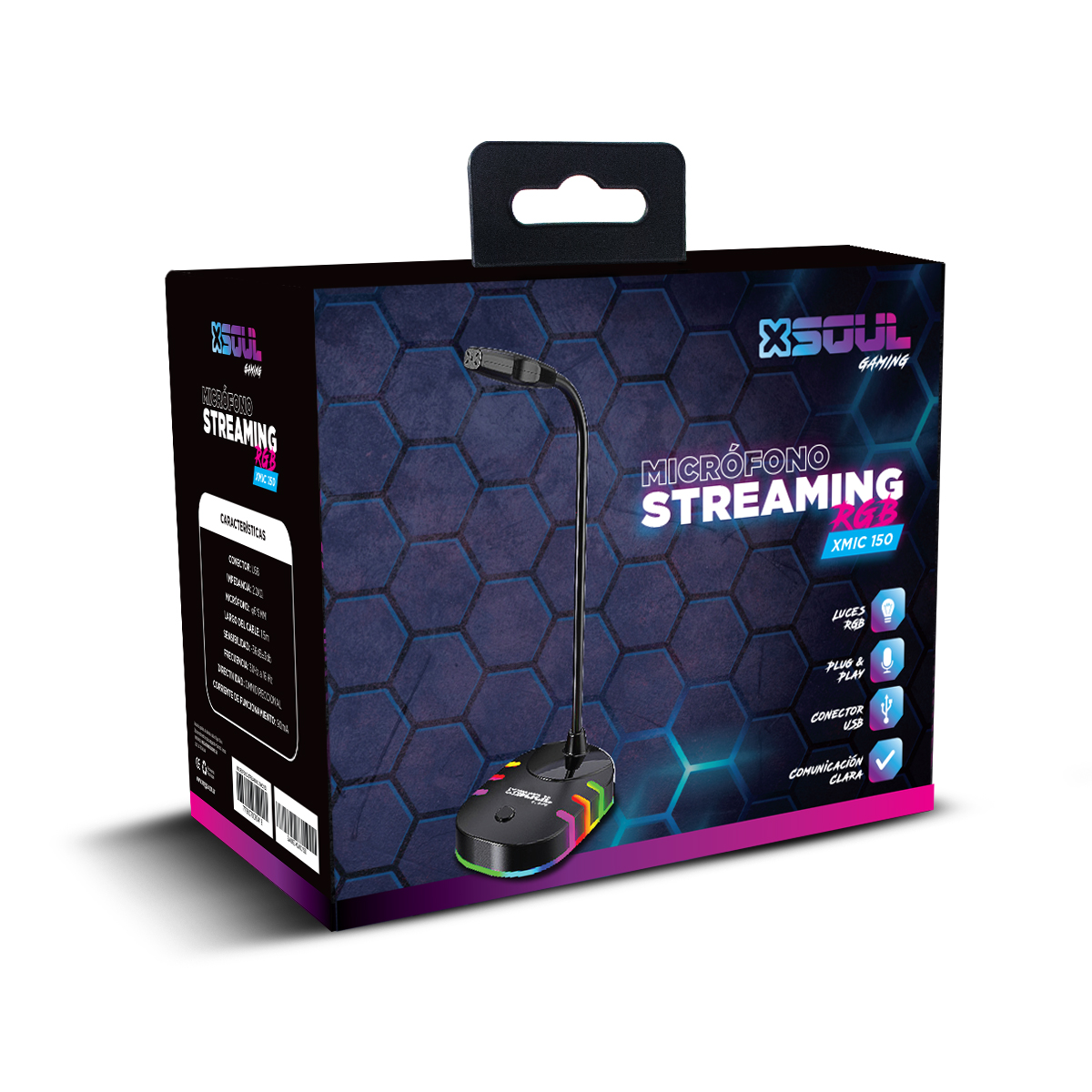 MICROFONO GAMER STREAMING USB FLEXIBLE XMIC 150 - SOUL
GAME-XMIC150 - MICROFONO09170
