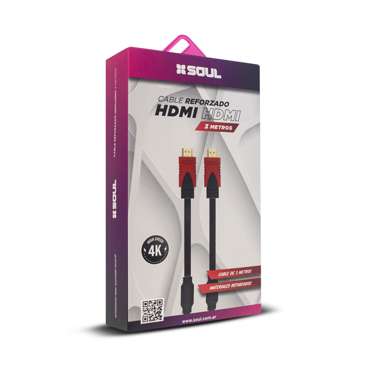 CABLE HDMI A HDMI V2.0 HIGH SPEED HDTV REFORZADO 1.5 MTS - SOUL
HDMI-N01 - CABLE09207