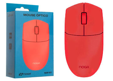 MOUSE USB NKG-621 ROJO  - NOGA NET - MOUSE09208