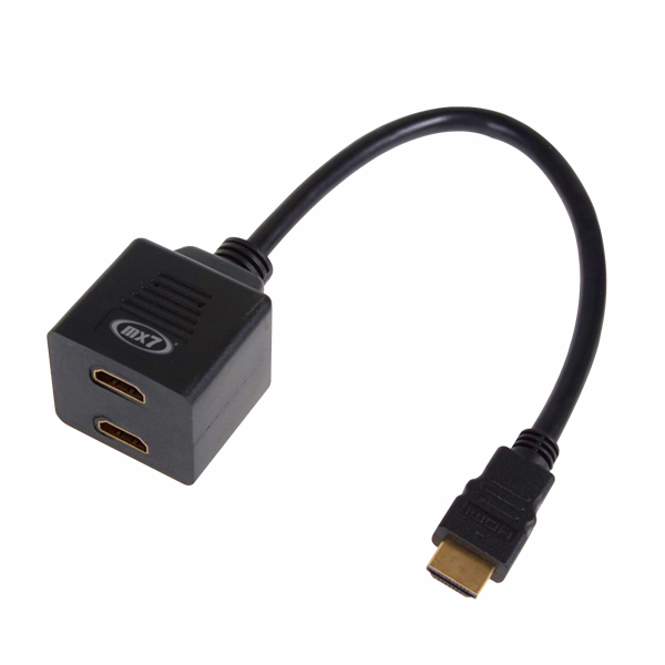 ADAPTADOR DE VIDEO (Y) HDMI M / 2 HDMI H 0,15 MTS.  CPM037 - BKT