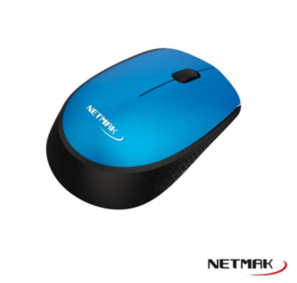 MOUSE USB WIRELES NM-M680-B AZUL 
NETMAK