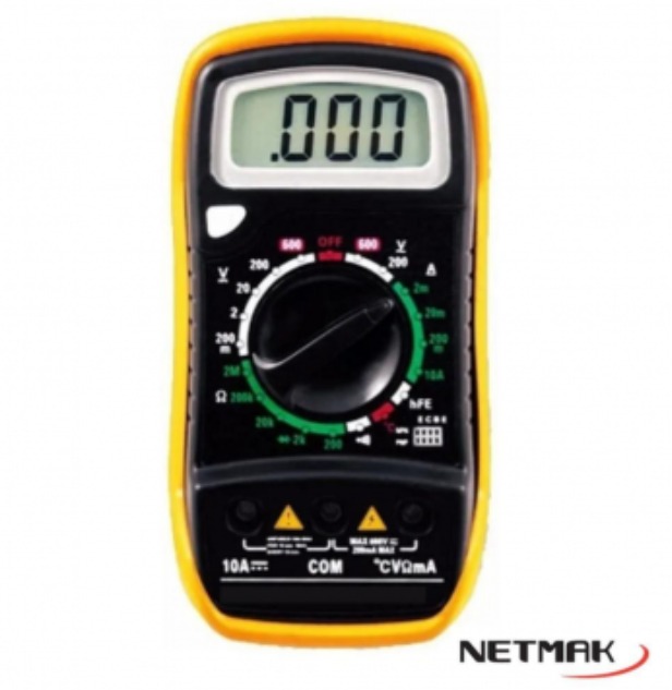 TESTER DIGITAL CON MEDIDOR DE TEMPERATURA NM-838
NETMAK - TESTER09362
