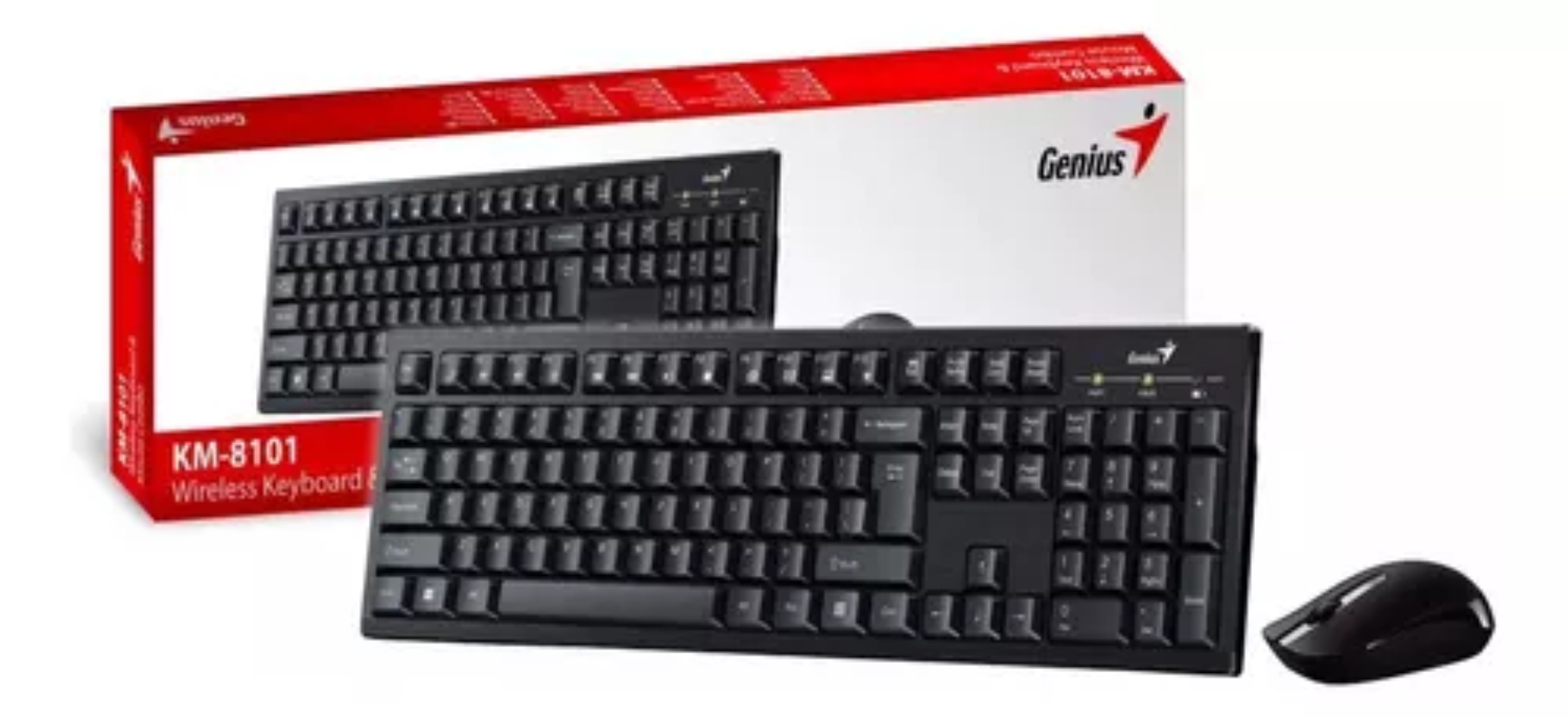 TECLADO + MOUSE WIRELESS KM-8101,BLK,SP,2.4GHZ - GENIUS 
31340014401 - TECLADO09422