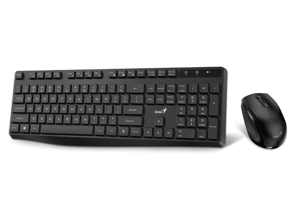 TECLADO + MOUSE WIRELESS KM-8206,BLK,SP,2.4GHZ - GENIUS - TECLADO09423