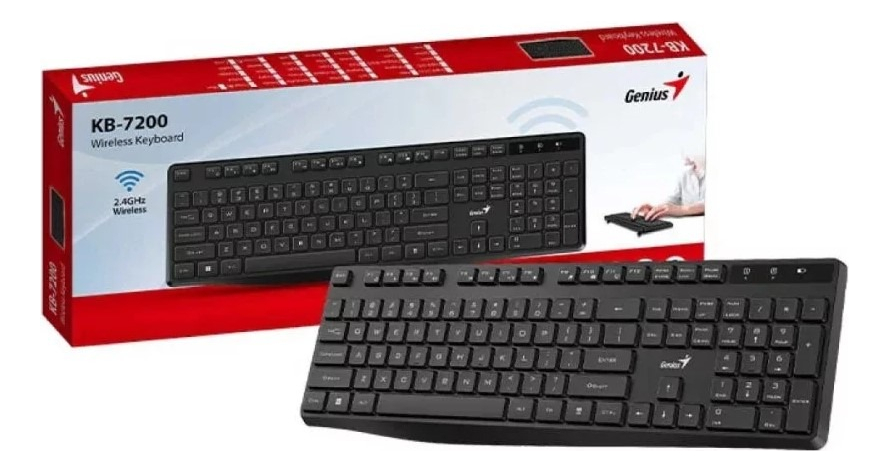 TECLADO WIRELESS  KB-7200,BLK,SP,2.4GHZ,KB  GENIUS 
31320002401 - TECLADO09426