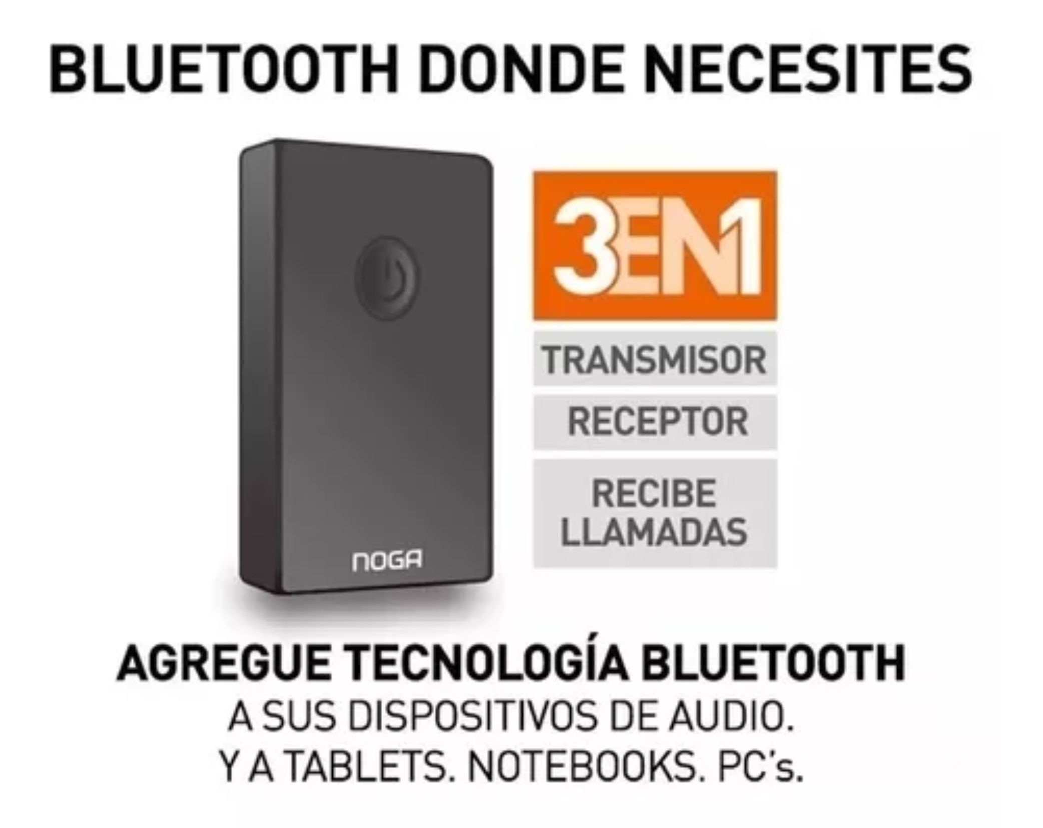 RECEPTOR DE AUDIO BLUETOOTH NG-RBT04 NOGA NET - RECEPTOR09438
