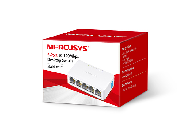 SWITCH 5 PORT (MS105) 10/100 - MERCUSYS
(0363) - SWITCH09439