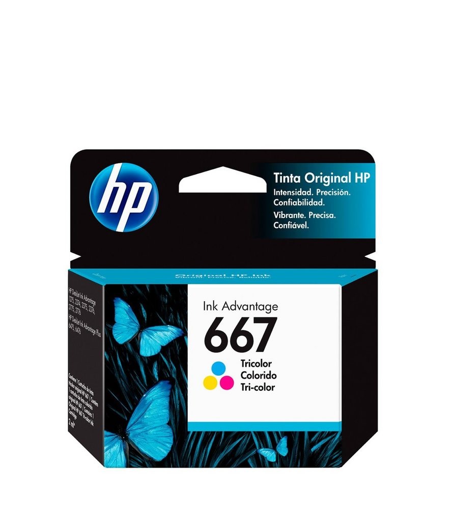 CART HP 3YM78AL (#667) COL 2 ML ORIGINAL ADVANTAGE 6000 6400 1200 2300 2700 4100 - 667C-O
