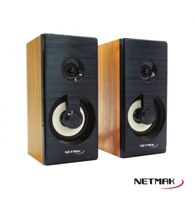 PARLANTES AUDIO PLUG ALIM USB GAMER NM-BORA MADERA - PARLANTE09470