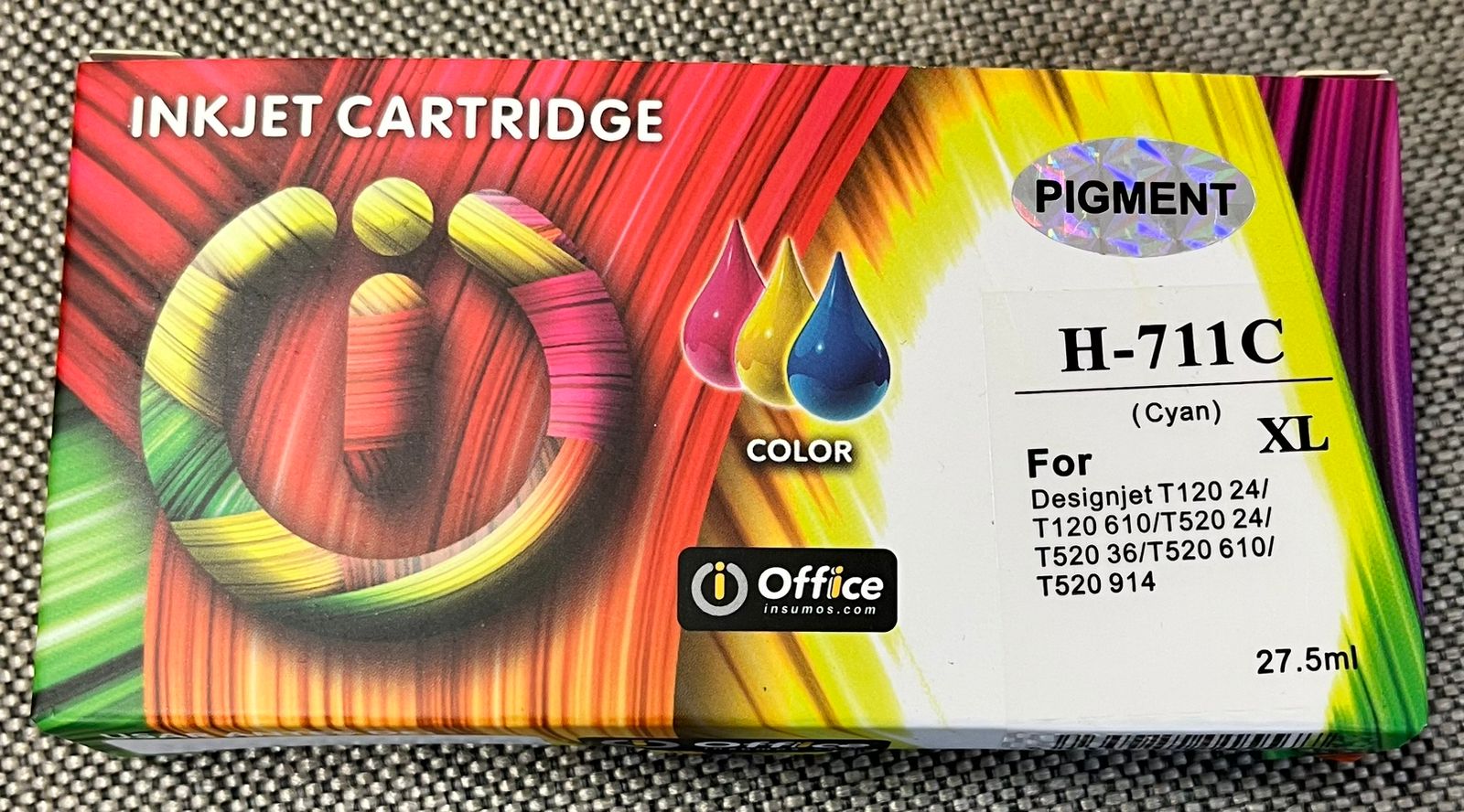 CART ALTER HP #711XL  CYAN 29ML OFFICE CZ130A ALTERNATIVO - PARA IMPRESORAS HP DESIGNJET T100, T120, T125, T130, T520, T525, T530