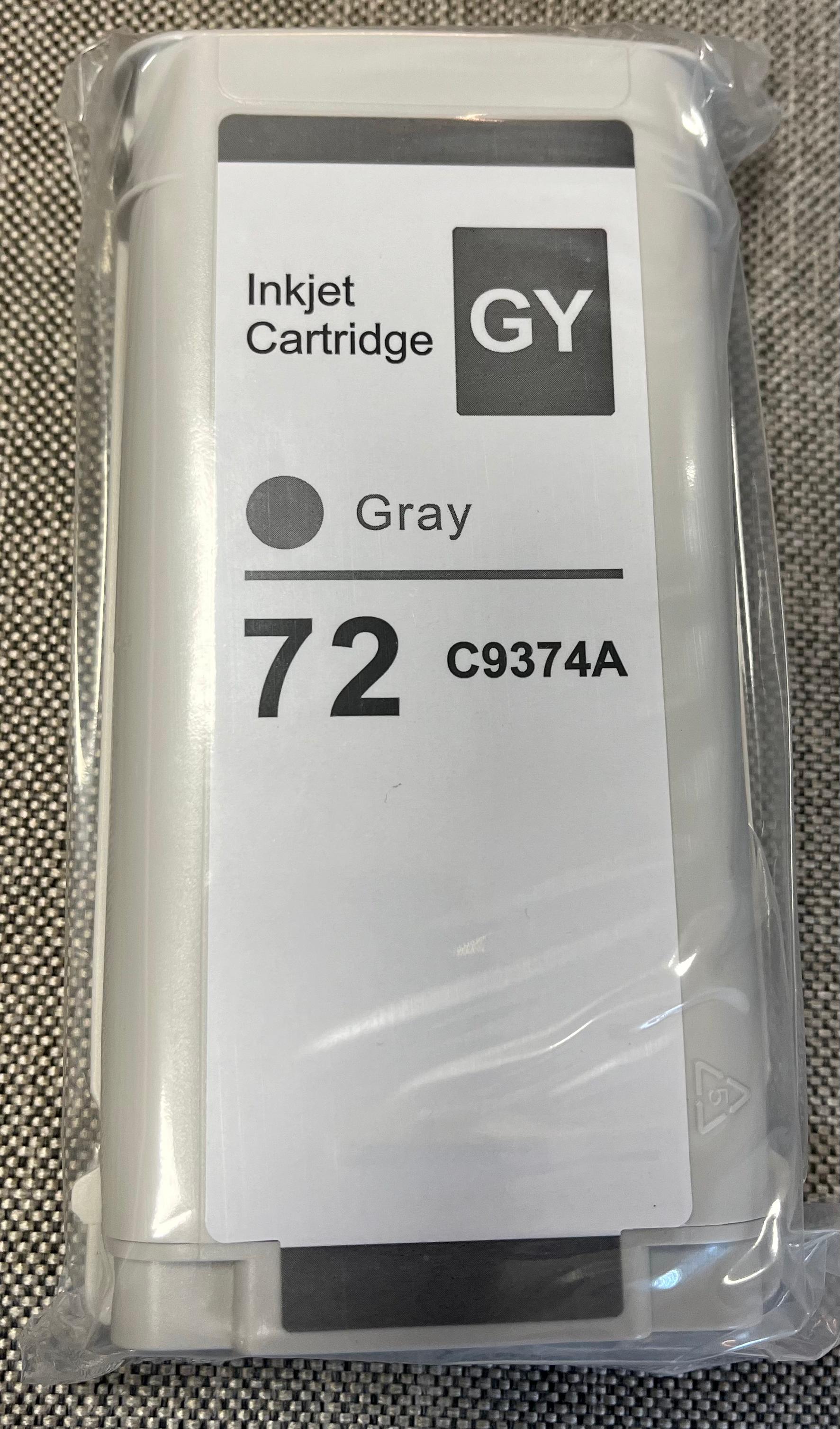 CART ALTER HP C9374A (#72XL) GRAY 130ML OFFICE ALTERNATIVO - PARA I THINK IMPRESORA HP DESIGNJET DE LA SERIE T610, T620, T770, T1100, T1200, T2300 EMFP, HP T790, T1300 - 72G-A