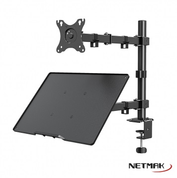 SOPORTE MONITOR Y NOTEBBOK ARTICULADO NM-ST26 NETMAK - SOPORTE09484
