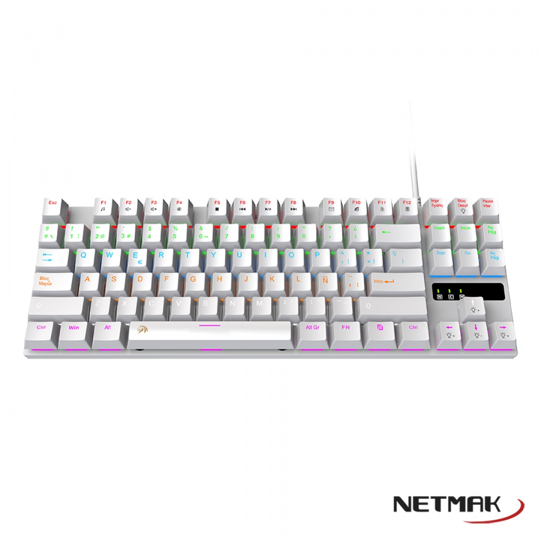 TECLADO MECANICO GAMER FORMATO 80% NM-SKILL BLANCO
NETMAK - TECLADO09497