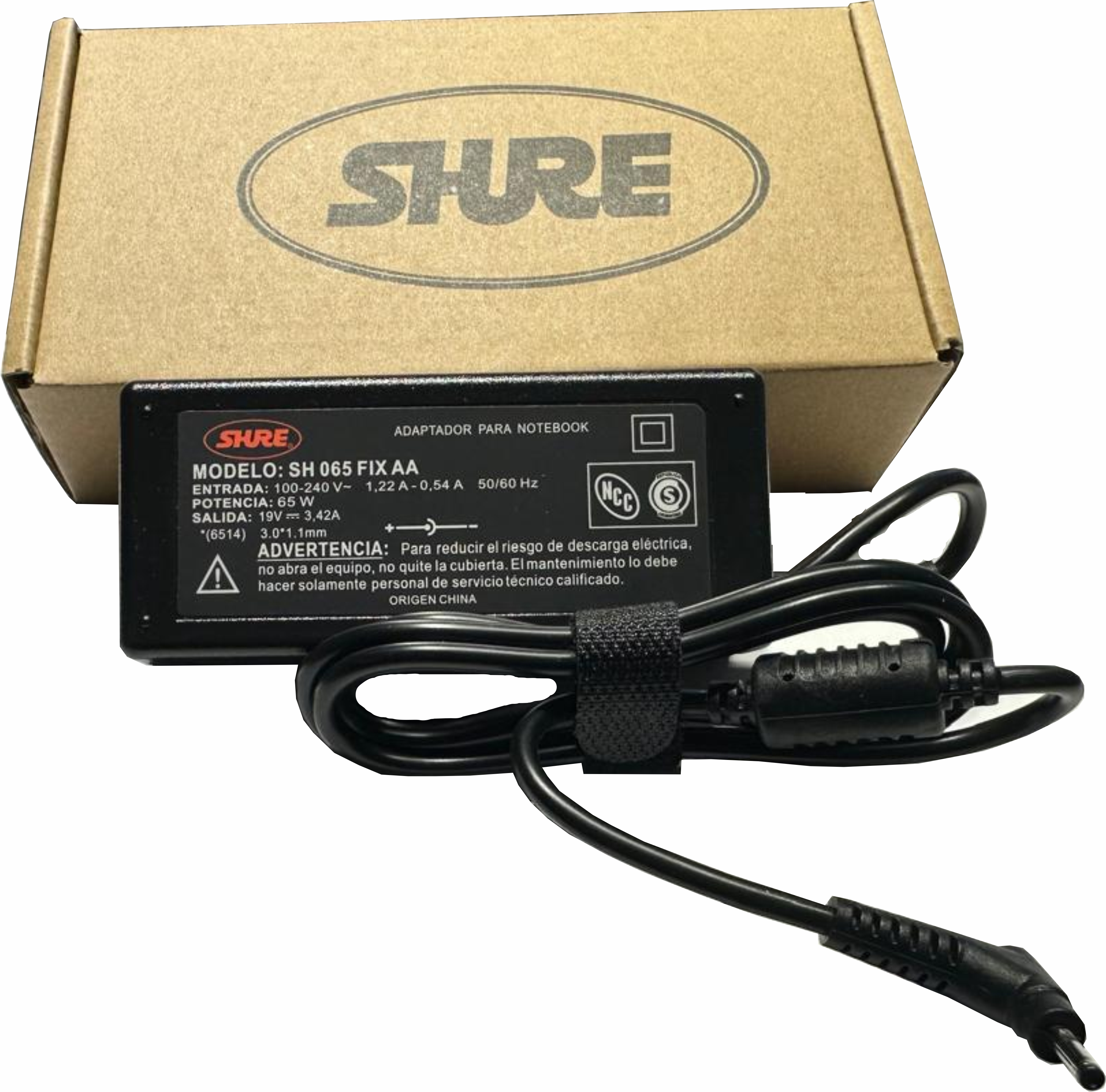 CARGADOR NOTEBOOK SH-CNF65W-14 ACER 19V/3,42A - 3.0 X 1.1 MM - CARGADOR09523