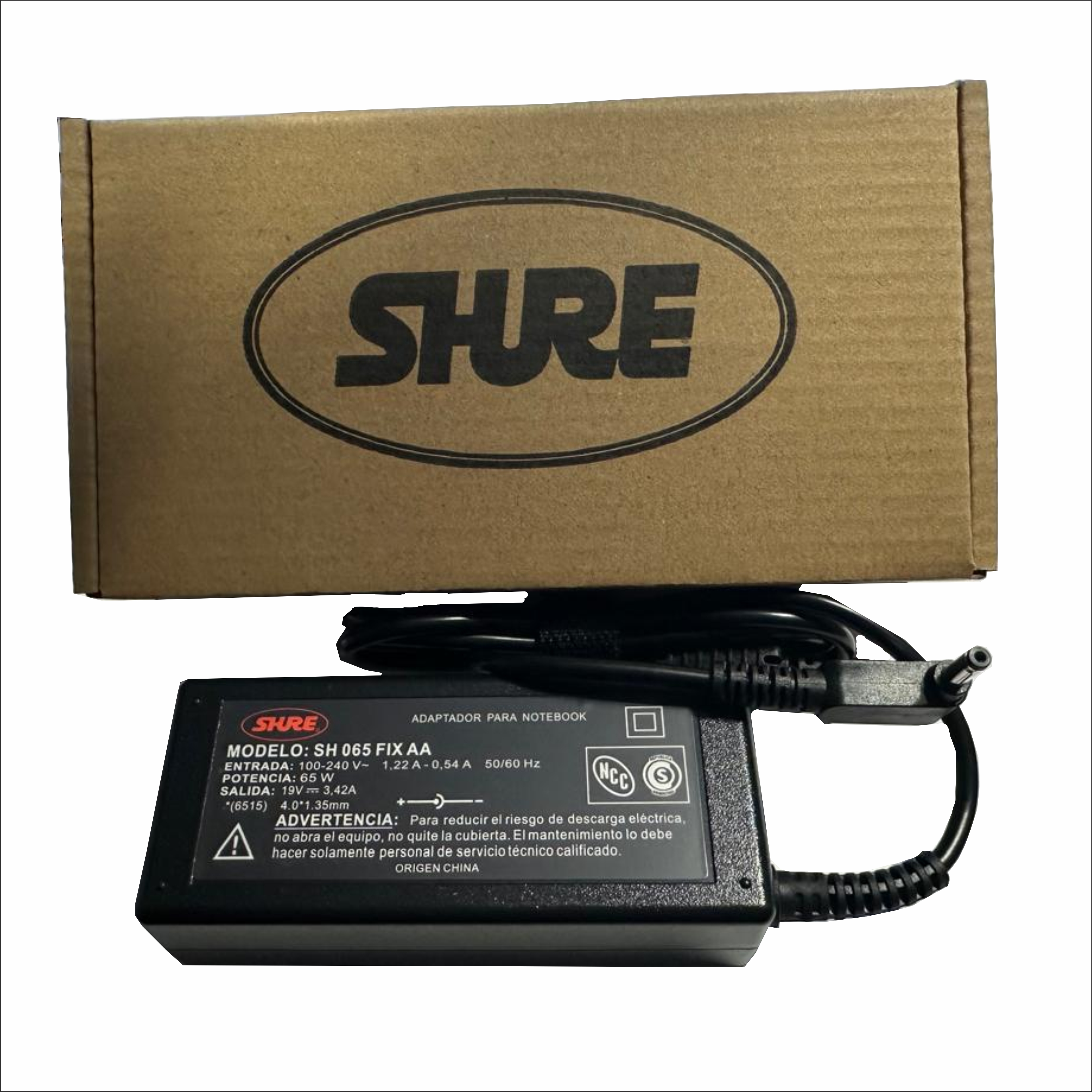 CARGADOR NOTEBOOK SH-CNF65W-15 ASUS 19V/3,42A - 4.0 X 1.35 MM - CARGADOR09524