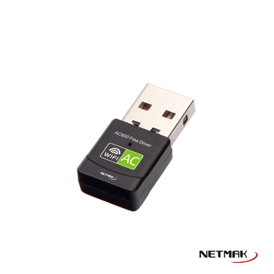 PLACA DE RED USB WIFI 600MBPS NM-CS602 2.4 Y 5.8 NANO 
NETMAK