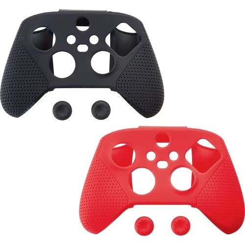 FUNDAS DE PROTECCIÓN PARA CONTROLES INALÁMBRICOS DE XBOX 70727 SERIE X Y XBOX SERIE S – 2 U. – NEGRA, ROJA VERBATIM - FUNDA09543