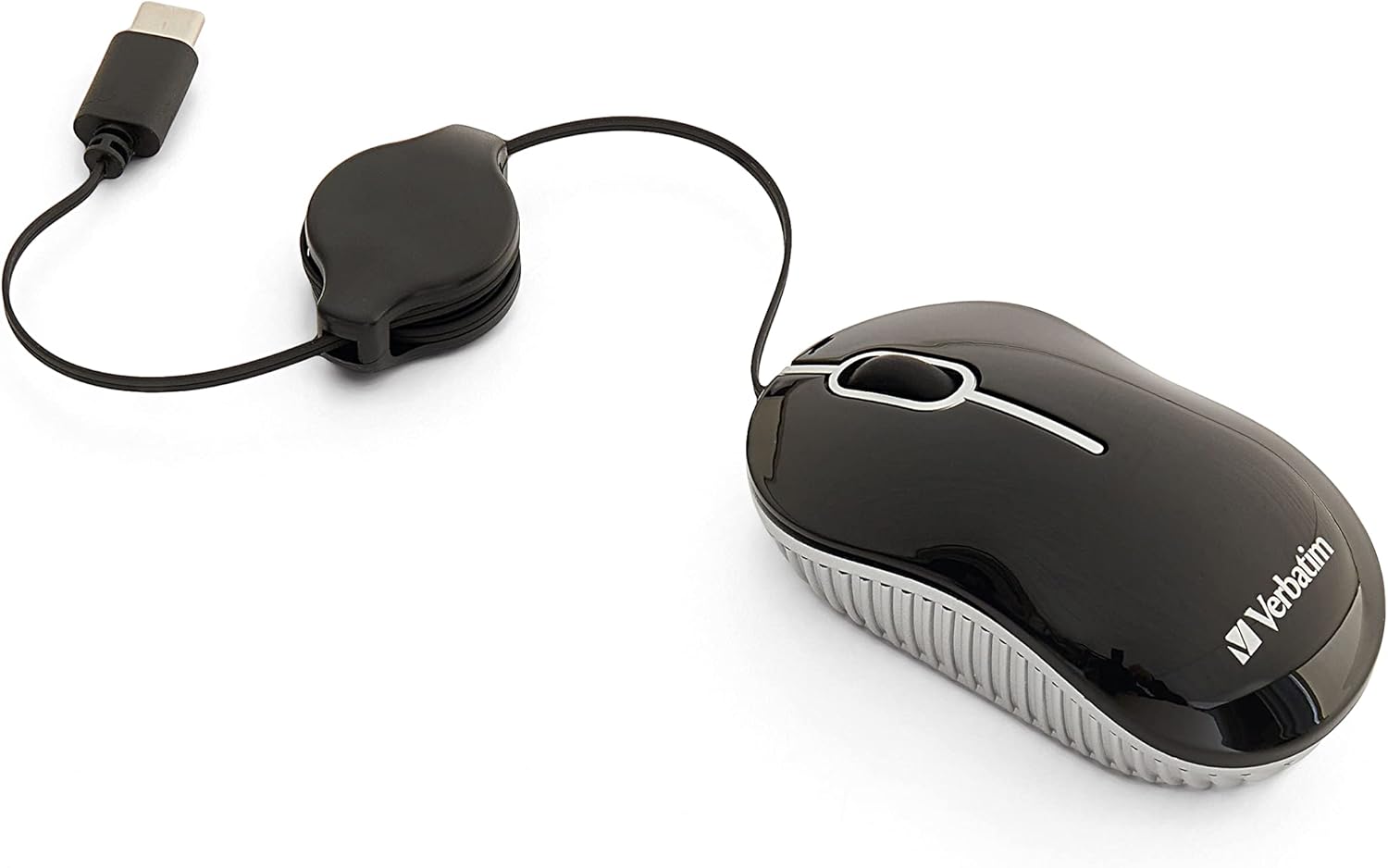 MOUSE TIPO C #70744 RETRACTIL 90CM NEGRO  VERBATIM - MOUSE09546