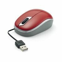 MOUSE ÓPTICO CON CABLE RETRÁCTIL USB-A 70752 ROJO 70752 VERBATIM - MOUSE09551