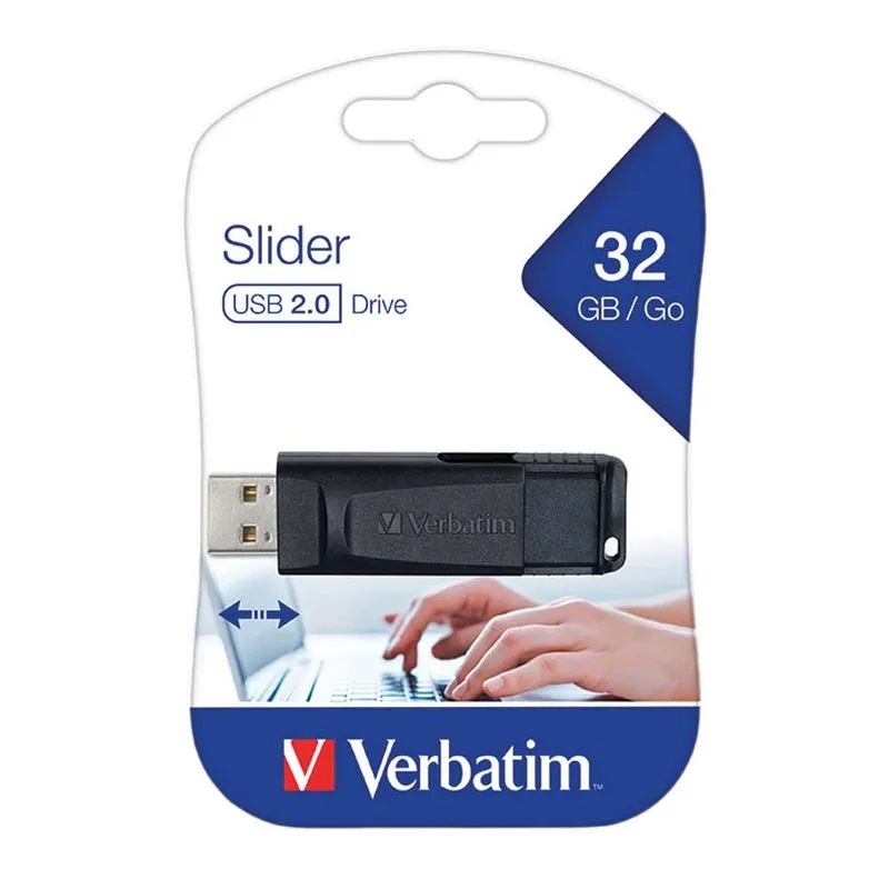 PEN DRIVE  32 GB SLIDER 71215 /98697  VERBATIM