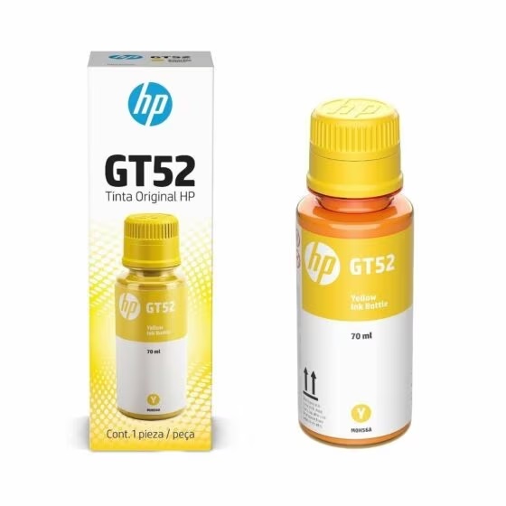TINTA HP GT52 BOTELLA DE TINTA AMARILLO 70ML - 8000 PAG - M0H56AL -
HP DESKJET 5820 HP DESKJET GT DE LA SERIE 5800, HP INK TANK DE LAS SERIES 100, 300, 400, HP SMART TANK DE LAS SERIES 400, 500, 600, 700, 6000, 7000 - GT52AMA-O