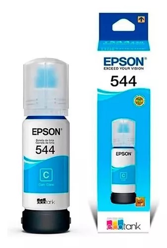TINTA EPSON T544 CYAN BOTELLA 65ML 7500 COPIAS - T544220-AL - L5190 / L3110/ L3150/ L3210/ L3250 - T544C-O