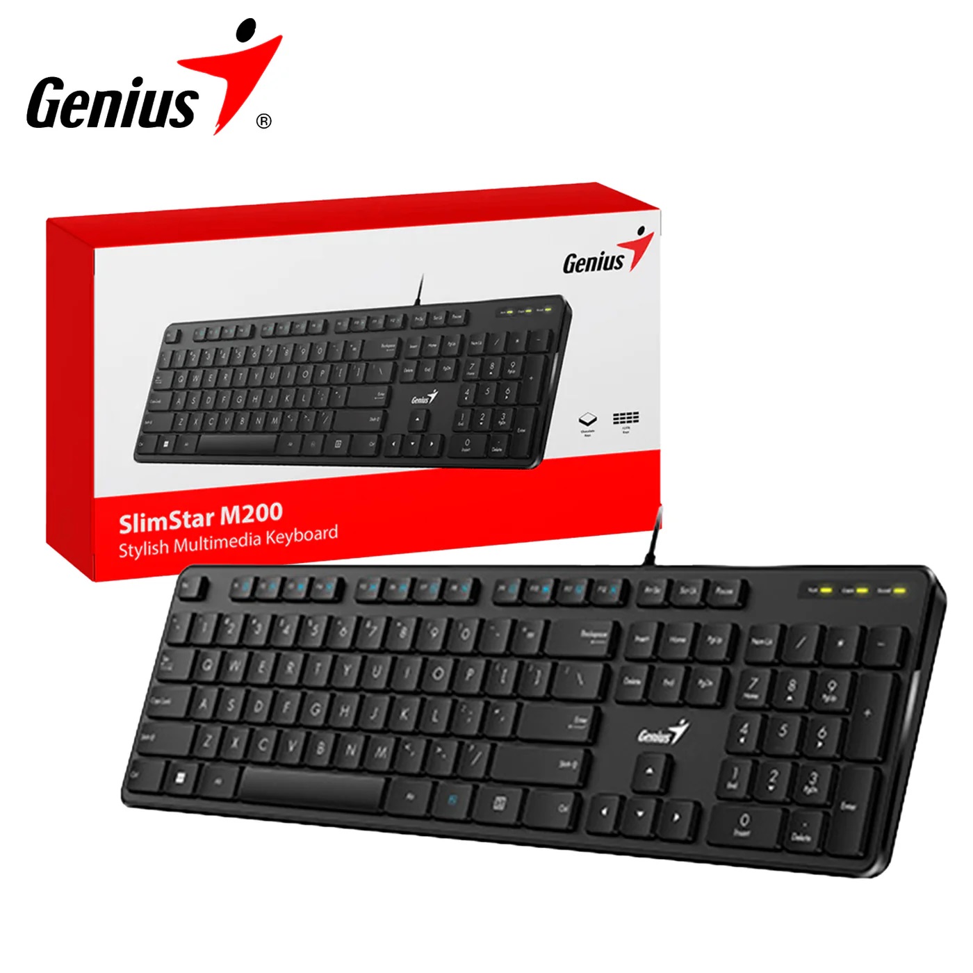 TECLADO USB SLIMSTAR M200 GENIUS 
31310019401 - TECLADO09630