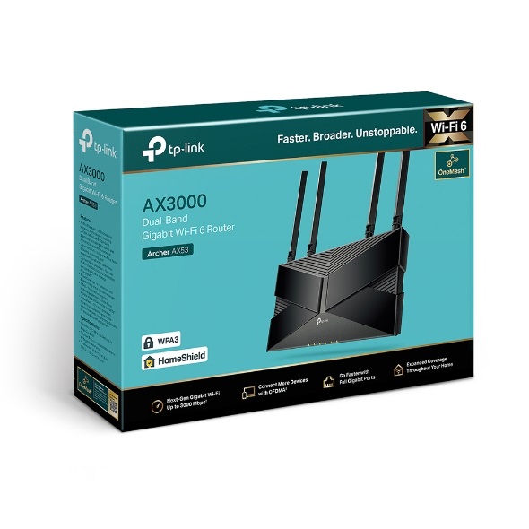 ROUTER WI-FI 6 DE DOBLE BANDA AX3000 - ARCHER AX53  - TP-LINK
