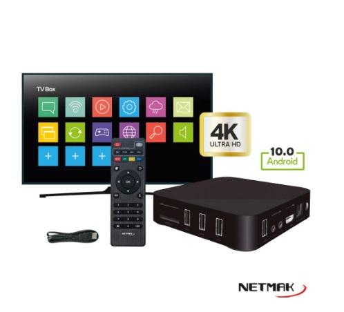 SMART TV BOX 4K 1GB/8GB NM-TVBOX3 ANDROID 10.0  NETMAK