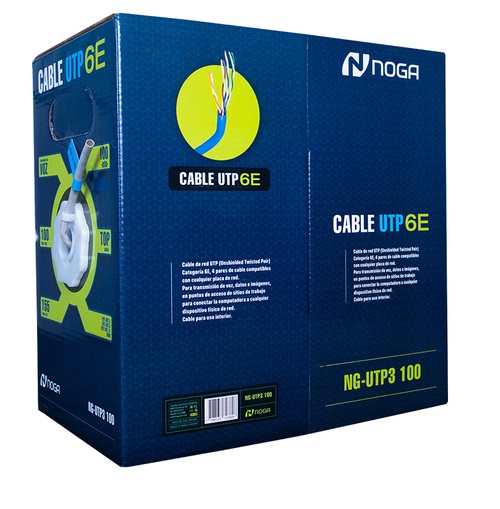 CABLE UTP ROLLO 100MTS INTER CATEGORIA 6 NG-UTP3 100 - NOGA NET - CABLE09678